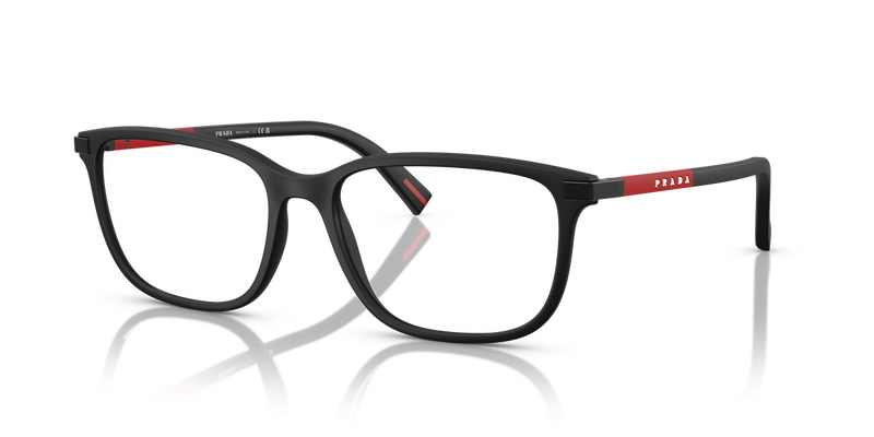 Prada Linea Rossa PS 02RV in Black Rubber / Demo Lens (DG01O1) - Alternate View