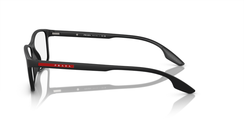 Prada Linea Rossa LIFESTYLE in Matte Black / Demo Lens (1BO1O1) - Back View