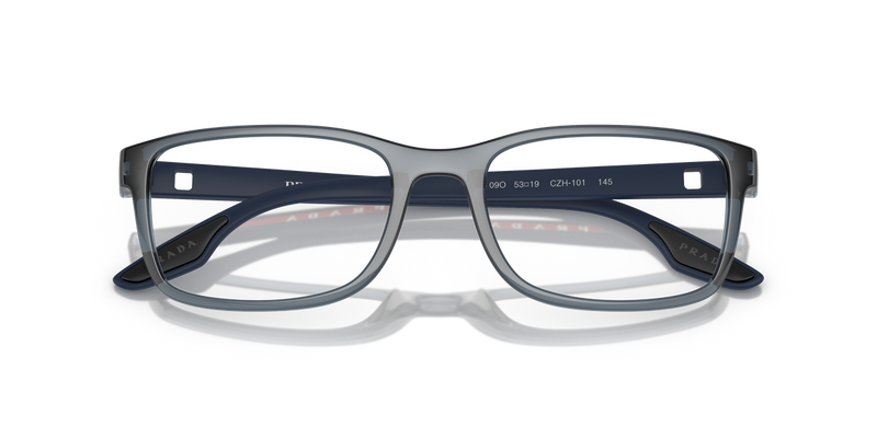 Prada Linea Rossa PS 09OV in Crystal Blue / Demo Lens (CZH1O1) - Side View