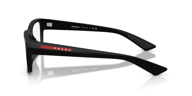 Prada Linea Rossa PS 02TV in Matte Black (1BO1O1) - Temple Detail