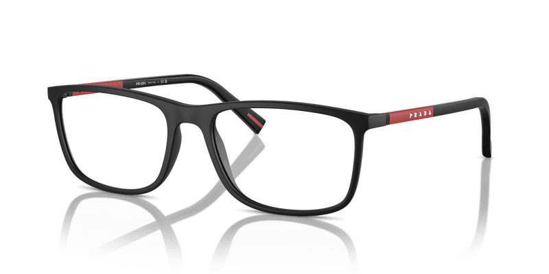 Prada Linea Rossa PS 03QV in Black Rubbered (DG01O1) - Alternate View