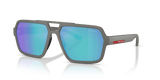 Grey Silver / Light Green Mirror Blue (16X08R)
