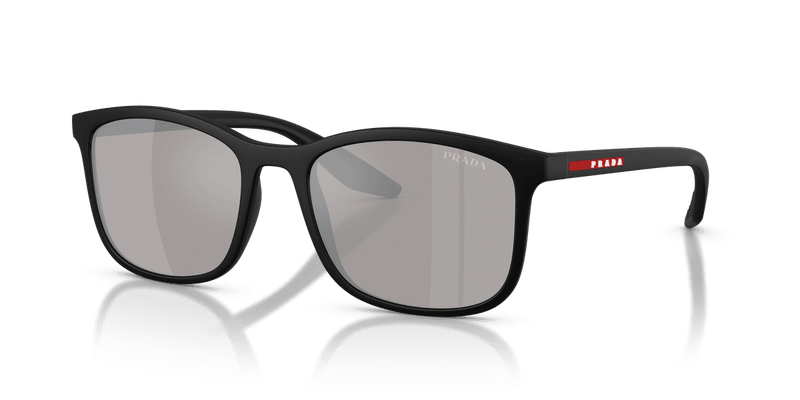 Prada Linea Rossa PS A08S in Matte Black / Light Grey Mirror Silver (1BO2B0) - Alternate View