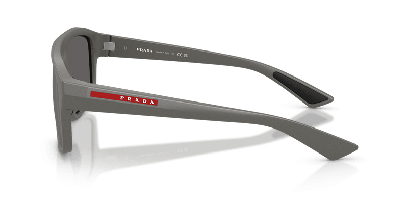 Prada Linea Rossa PS B02S in Metal Grey / Grey Mirror Silver (16X7W1) - Temple Detail
