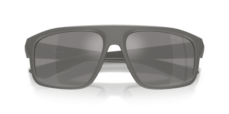 Prada Linea Rossa PS B02S in Metal Grey / Grey Mirror Silver (16X7W1) - Side View