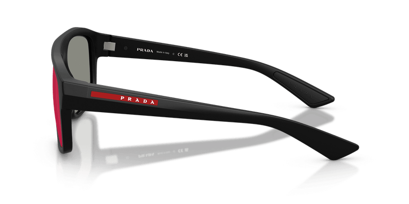 Prada Linea Rossa PS B02S in Matte Black / Dark Grey Mirror Blue/Red (1BO08F) - Alternate View