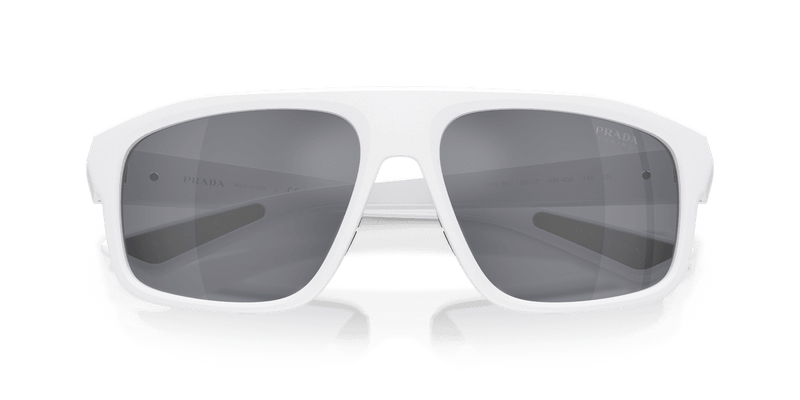Prada Linea Rossa PS B02S in Matte White / Light Blue Mirror Silver (AAI40A) - Alternate View