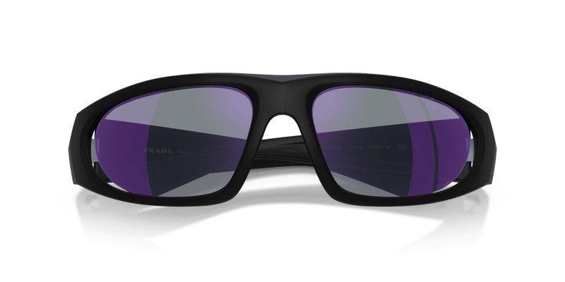 Prada Linea Rossa PS B03S in Matte Black / Dark Blue Mirror Violet (1BO10J) - Alternate View