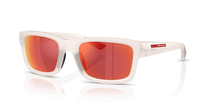 Prada Linea Rossa PS B10S in Frosted Crystal / Brown Mirror Orange (28M90Z) - Alternate View