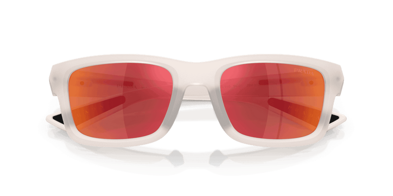 Prada Linea Rossa PS B10S in Frosted Crystal / Brown Mirror Orange (28M90Z) - Alternate View