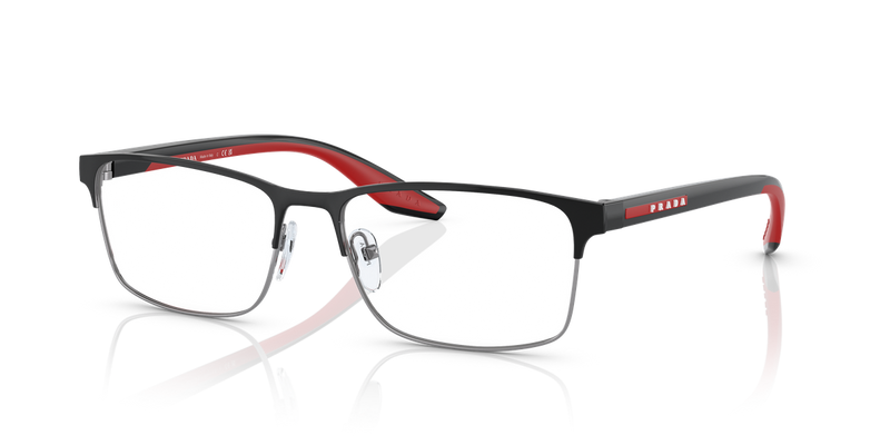 Prada Linea Rossa PS 50PV in Black/Silver / Demo Lens (YDC1O1) - Alternate View