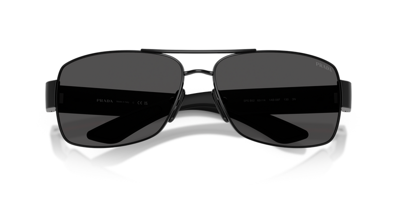 Prada Linea Rossa PS B52S in Black / Dark Grey (1AB06F) - Side View