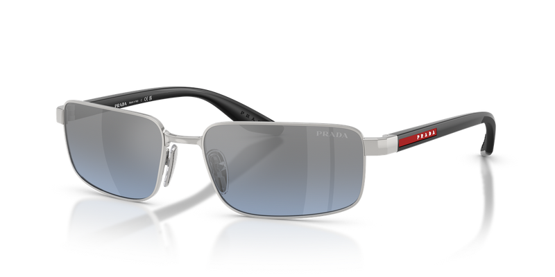 Prada Linea Rossa PS B54S in Silver / Blue/Silver Mirror (1BC11A) - Alternate View