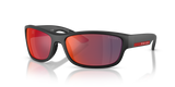 Matte Balck / Dark Grey Mirror Blue/Red (1BO21A)