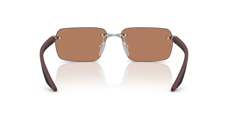 Prada Linea Rossa PSC52S in Matte Silver - Temple Detail