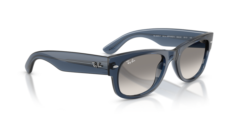 Ray-Ban MEGA WAYFARER II in Transparent Dark Blue - Alternate View