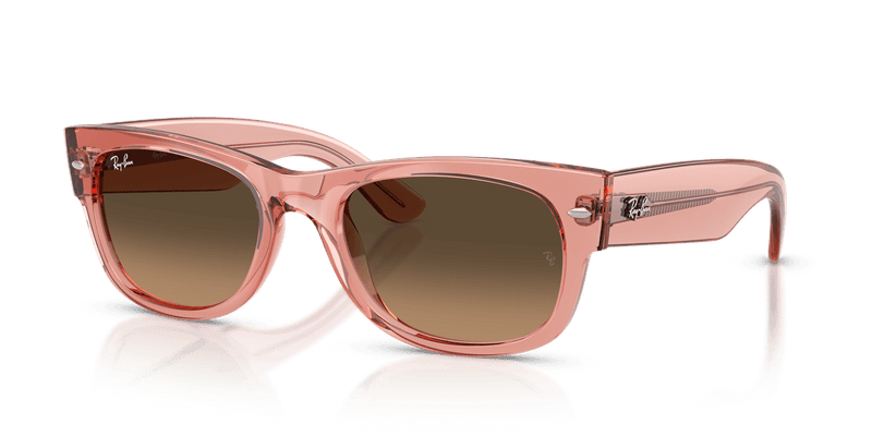 Ray-Ban MEGA WAYFARER II RB0832S in Transparent Pink / Light Brown Gradient Black (684843) - Alternate View