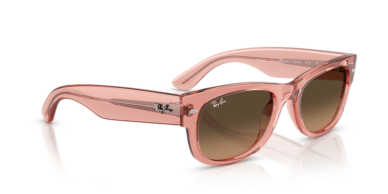 Ray-Ban MEGA WAYFARER II RB0832S in Transparent Pink / Light Brown Gradient Black (684843) - Alternate View