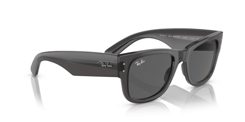 Ray-Ban MEGA WAYFARER RB0840S in Transparent Black / Dark Grey (1406B1) - Alternate View