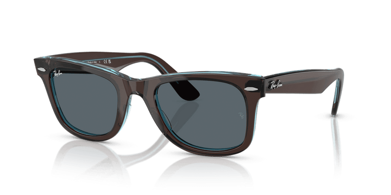 Ray-Ban WAYFARER RB2140 in Brown On Transparent Blue / Blue (1446R5) - Alternate View