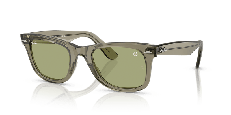 Ray-Ban WAYFARER RB2140 in Transparent Green / Bottle Green (68694E) - Front View