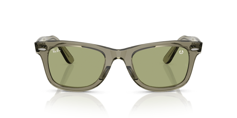 Ray-Ban WAYFARER RB2140 in Transparent Green / Bottle Green (68694E) - Side View