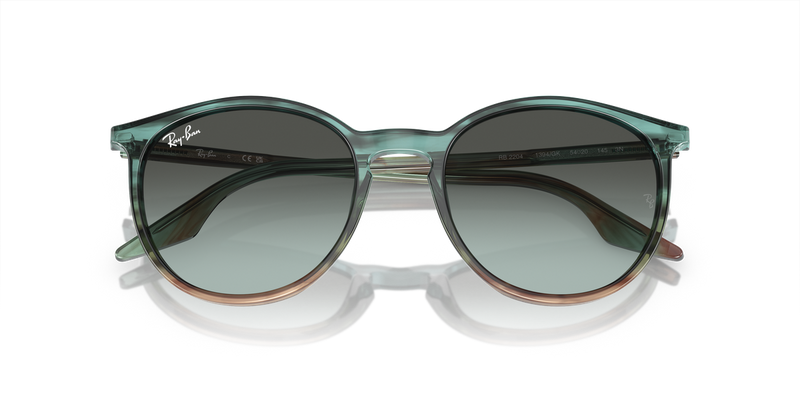 Ray-Ban RB2204 in Striped Blue & Green / Blue Vintage (1394GK) - Alternate View