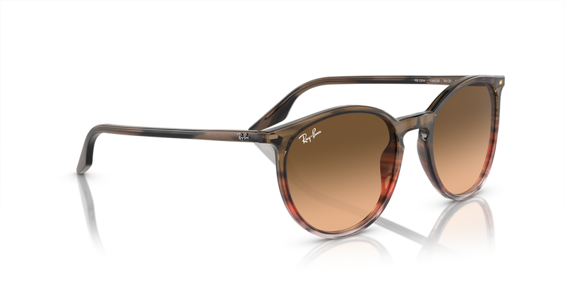 Ray-Ban RB2204 in Striped Brown & Red / Pink/Black (13953B) - Alternate View