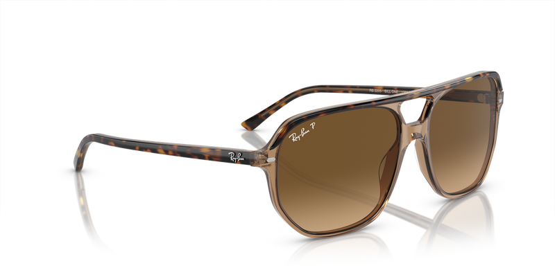 Ray-Ban BILL ONE in Havana On Transparent Brown / Brown Polarized (1292M2) - Alternate View