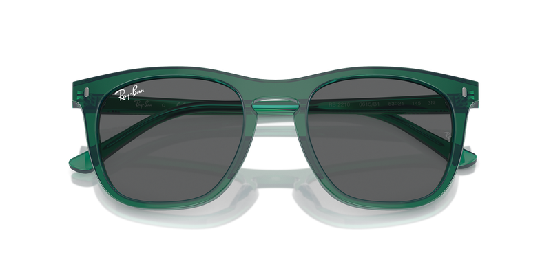 Ray-Ban RB2210 in Transparent Green / Dark Grey (6615B1) - Alternate View