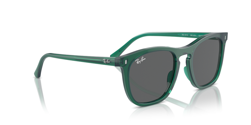 Ray-Ban RB2210 in Transparent Green / Dark Grey (6615B1) - Alternate View