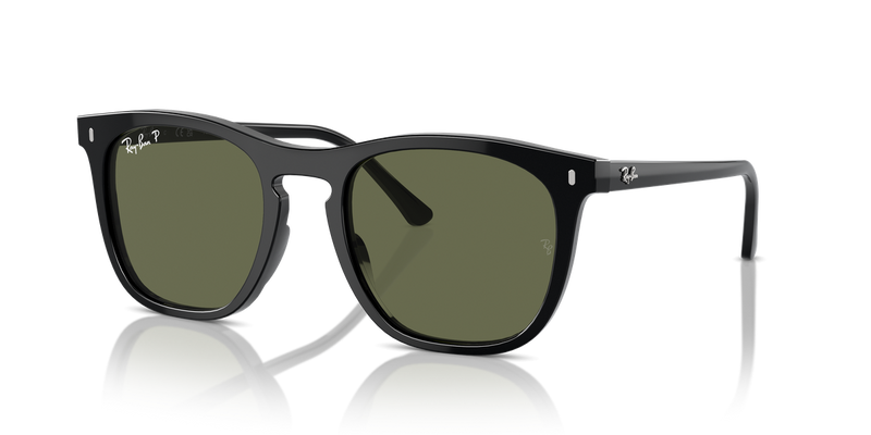 Ray-Ban RB2210 in Black / Green Polarized (901/58) - Alternate View