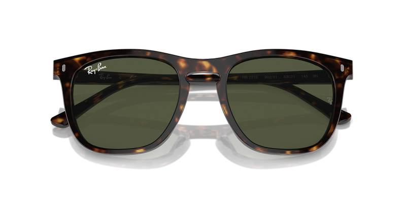 Ray-Ban RB2210 in Havana / Green (902/31) - Alternate View