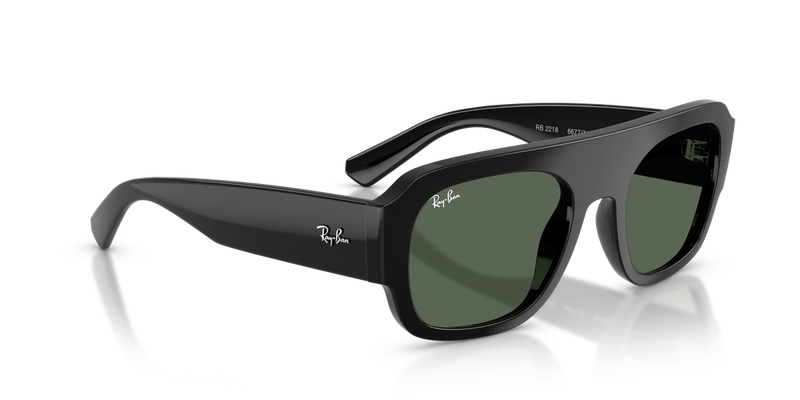 Ray-Ban RB2218 in Black / Dark Green (667771) - Alternate View