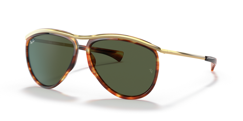 Ray-Ban OLYMPIAN AVIATOR in Striped Havana - Alternate View