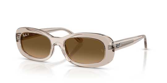Ray-Ban RB2221F - Transparent Beige / Gradient Brown Polarized (6827M2)