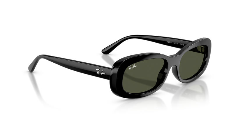 Ray-Ban RB2221 in Black / Green (901/31) - Alternate View