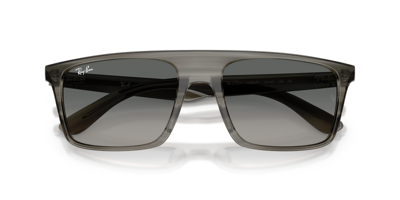 Ray-Ban RB2222F in Striped Grey - Side View