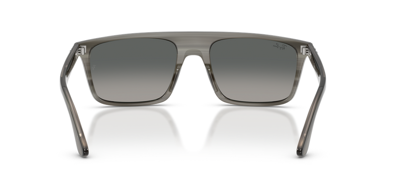 Ray-Ban RB2222F in Striped Grey - Temple Detail