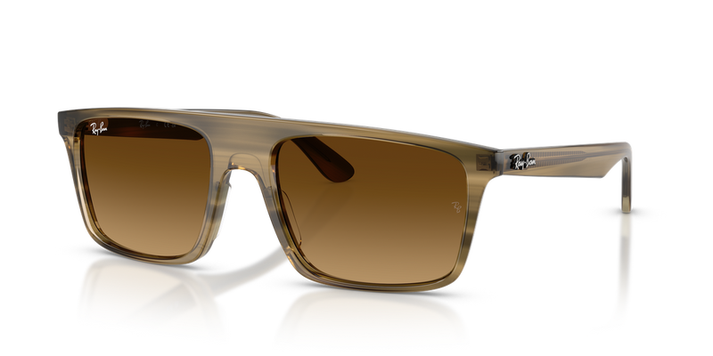 Ray-Ban RB2222 in Striped Green / Gradient Brown (143985) - Alternate View