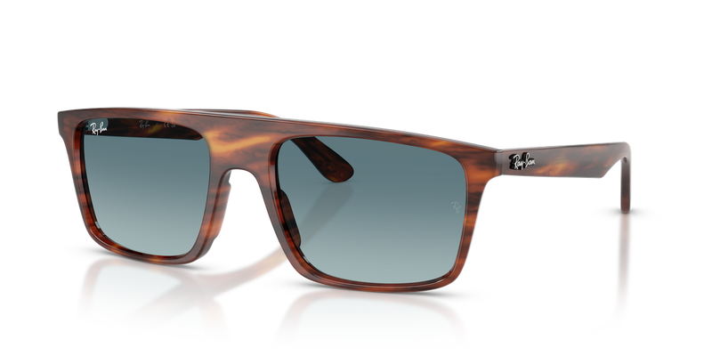 Ray-Ban RB2222 in Striped Havana / Blue Gradient Grey (954/3M) - Alternate View