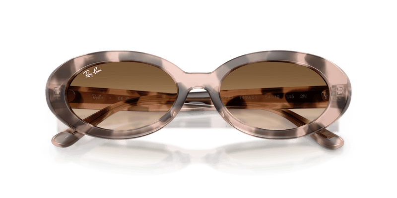 Ray-Ban RB2223 in Opal Pink Havana / Clear Gradient Brown (144951) - Alternate View
