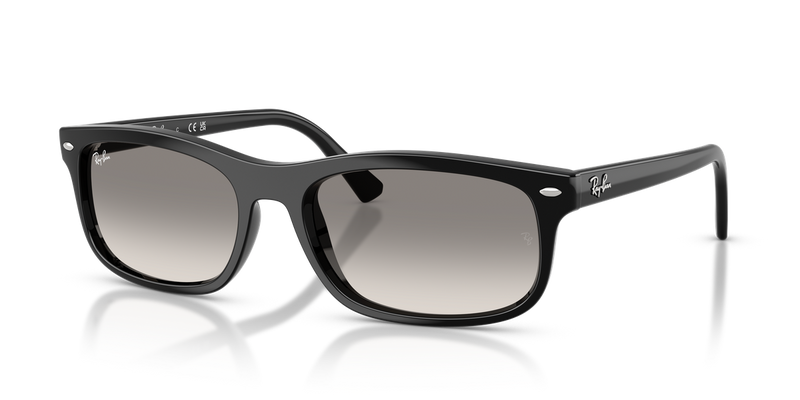 Ray-Ban RB2224F in Black / Clear Gradient Grey (601/32) - Front View