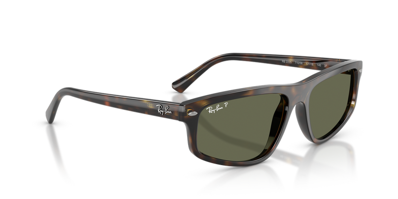 Ray-Ban RB2225 in Havana / Green Polarized (710/58) - Alternate View