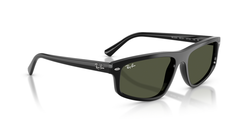 Ray-Ban RB2225 in Black / Green (901/31) - Alternate View