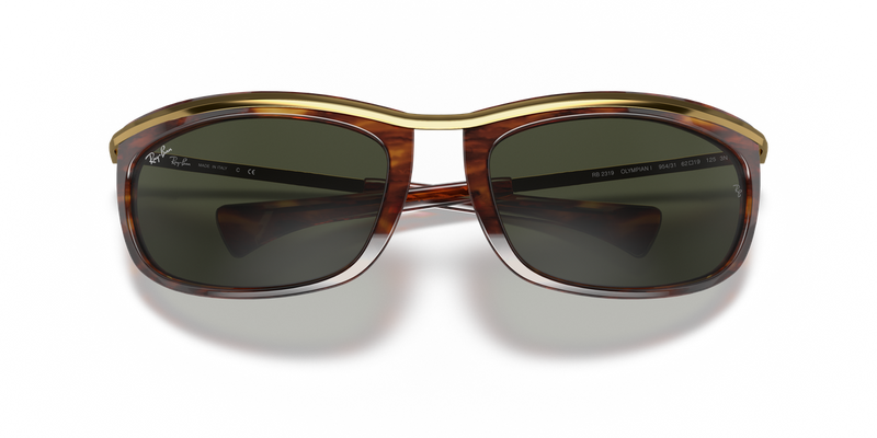 Ray-Ban OLYMPIAN I in Striped Havana - Side View
