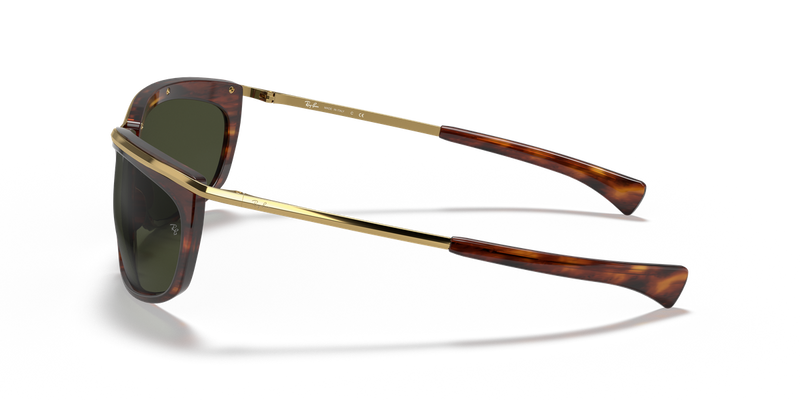 Ray-Ban OLYMPIAN I in Striped Havana - Back View
