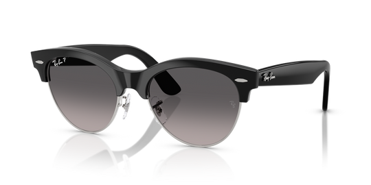 Ray-Ban CLUBMASTER WAY - Black On Silver / Grey Gradient Polarized (1354M3)