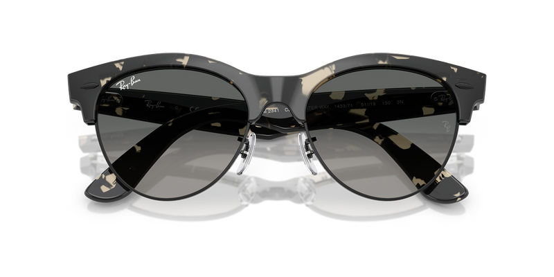 Ray-Ban CLUBMASTER WAY in Grey Havana On Black / Grey Gradient (143371) - Alternate View