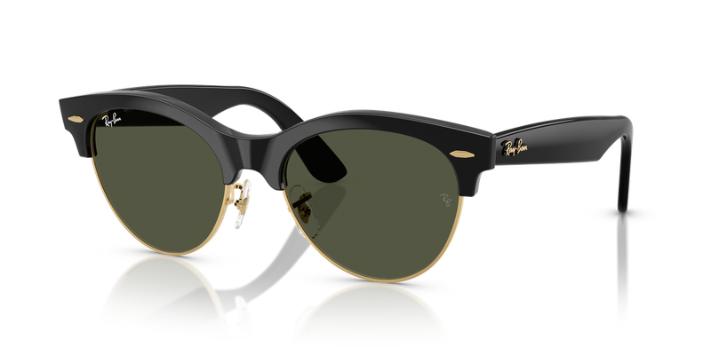 Ray-Ban CLUBMASTER WAY in Black On Gold / Green (901/31) - Alternate View